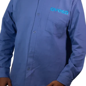 CAMISA-EN-DRILL-CUELLO-CORBATA-AZUL-TURQUI