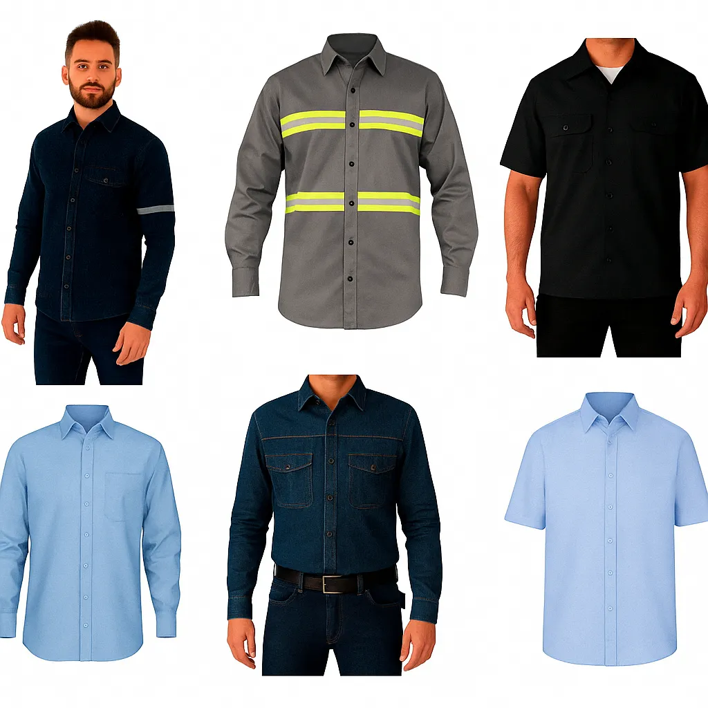 Camisa de dotación azul marino