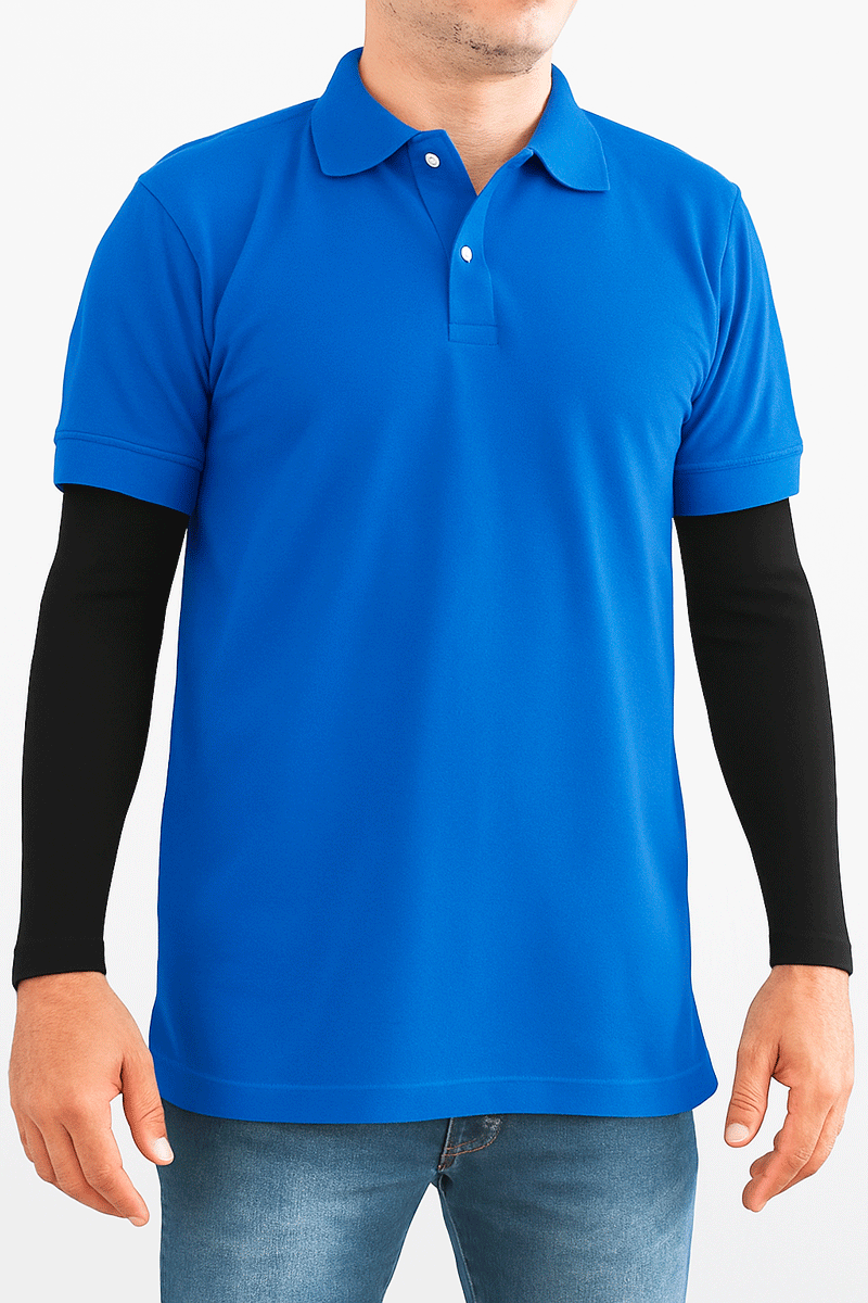 Camiseta tipo polo azul